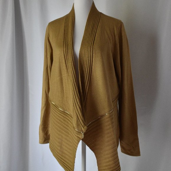 New York & Company Tan Open Sweater - Picture 2 of 6